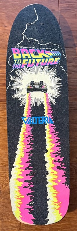 1985 BACK TO THE FUTURE SKATEBOARD VALTERRA UNIVERSAL STUDIOS DECK/WHEELS  #3