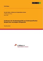 Evidenzen Der Dividendenpolitik Am LäNderspezifischen Beispiel Des Vereinigten K