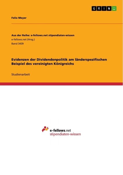 Evidenzen Der Dividendenpolitik Am LäNderspezifischen Beispiel Des Vereinigten K-image