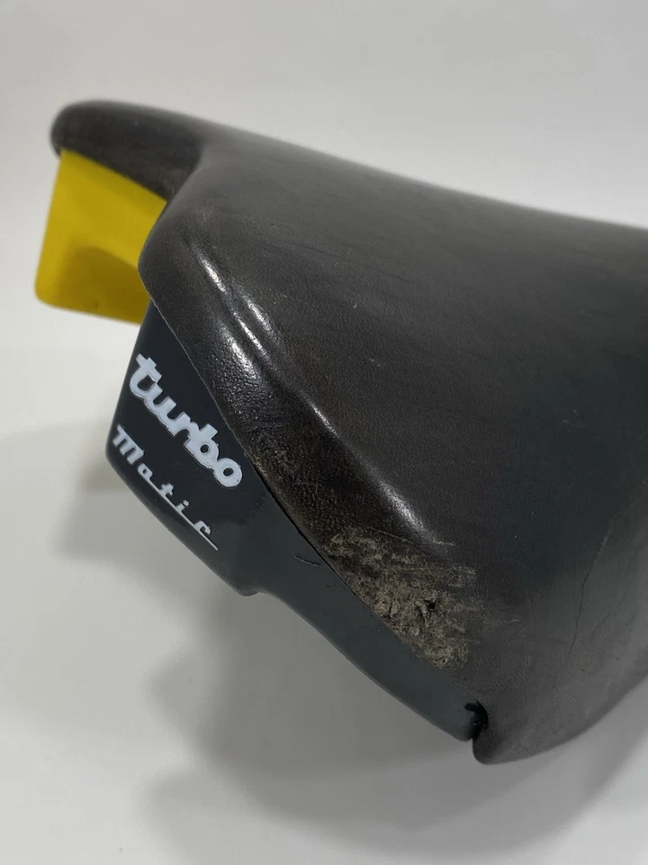Sillín vintage Selle Italia Turbo Matic amarillo asiento turbomático años 90 Pat Pend OG Foto 3 de 4