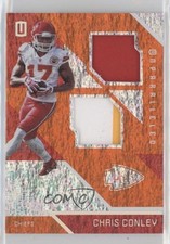 2016 Panini Unparalleled Orange Dual Memorabilia 79/99 Chris Conley #26 ms9