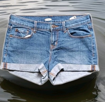 Old Navy Damen Jeans Shorts Gr. 32 (US 2) Blau Denim Bermuda Kurze Hose Top
