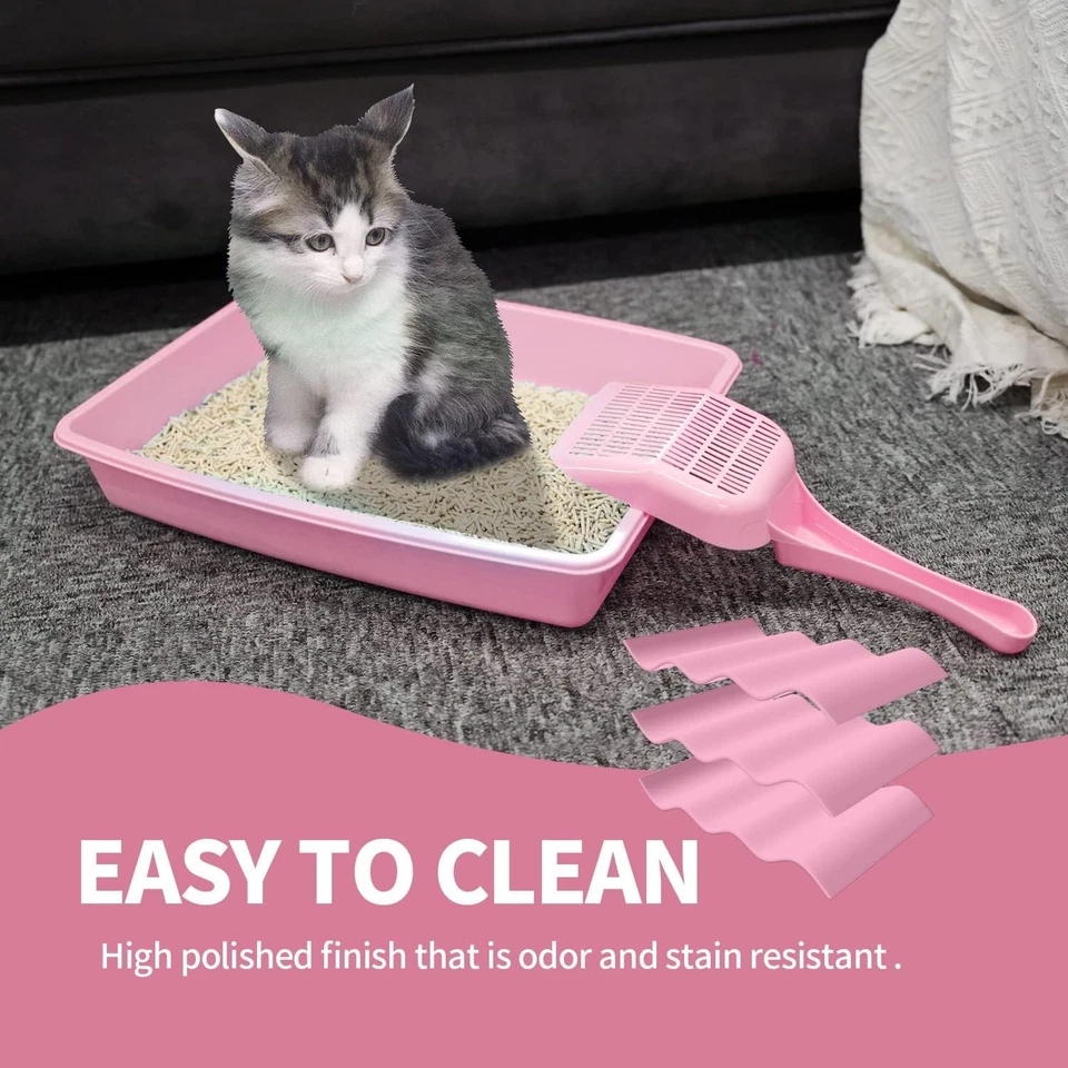 Small Cat Litter Box Kit for Kittens – 5‑Piece Kit with Low Entry Litter Pan,... - Image 3 of 4