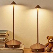 2 Pack Cordless Table Lamp, Rechargeable 5200mAH Battery Operated Lamp for De...