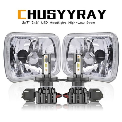 2PCS For Toyota Tacoma 1995 1996 1997 & Pickup 5X7'' 7X6 LED Headlights Hi-Lo