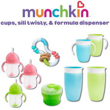 munchkin SiliTwisty, 360 Cups  Weighted Straw Cups  More - Pink, Blue, Green
