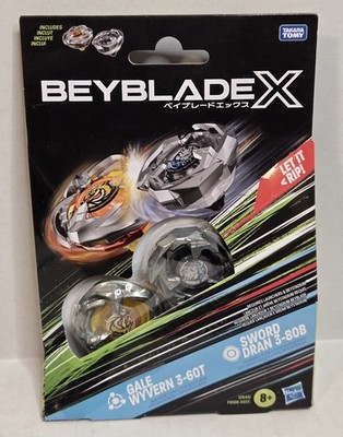 Beyblade X SWORD DRAN 3-80B and GALE WYVERN 3-60T Hasbro Combo Pack