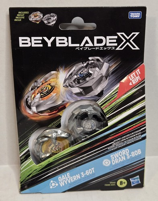 #ad #ad Beyblade X SWORD DRAN 3 80B and GALE WYVERN 3 60T Hasbro Combo Pack $17.99
