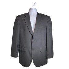 JOS. A. BANK Mens Black Wool Blazer Sz 38S Classic-Elegance Preppy Banker Career