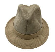Dobbs Genuine Suede Leather Hat Size 7 1/4 Fifth 5th Avenue New York Fedora Hat