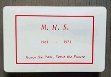 M.H.S.  Commemorative  Vintage Playing Cards, 1961-1971. Sealed! 