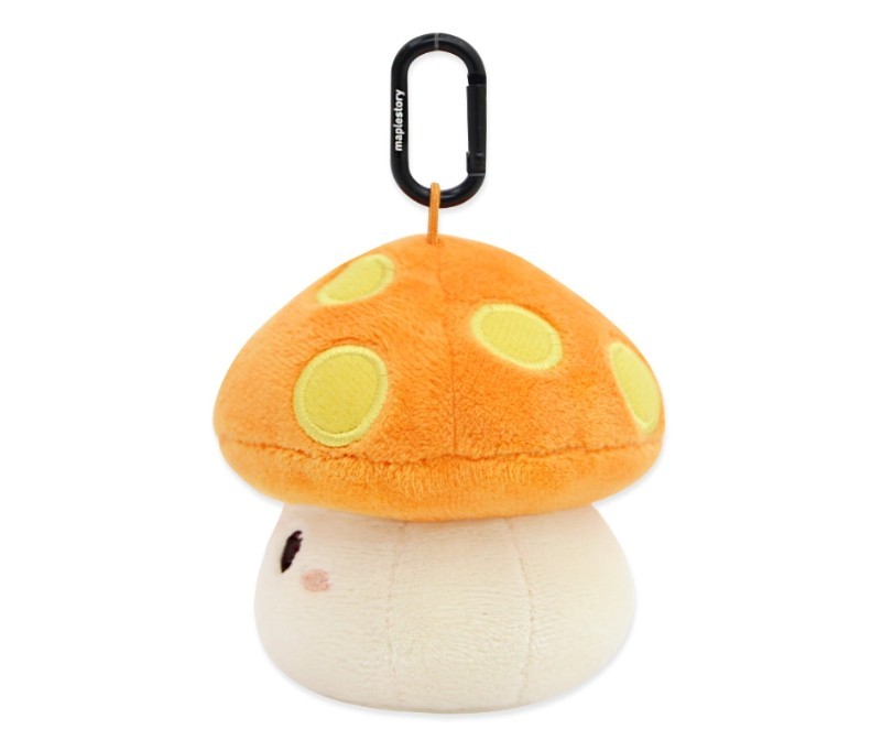MapleStory Orange Mushroom Plush Keychain Keyring Nexon Game Doll