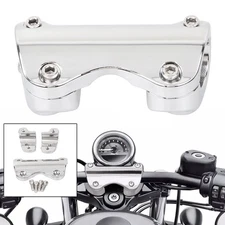 Chrome 1.25'' Handlebar Risers Top Clamp For Harley Road Glide FLTRX Ultra FLTRU