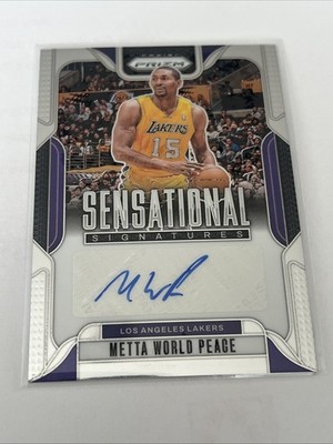 2024-25 Panini Prizm Sensational Signatures Metta World Peace #SS-MWP Autograph