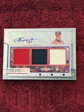 Chipper Jones 2024 Museum Collection Triple Jersey # Auto Autograph 10/15