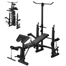 Weight Bench Set with Leg Extension and Leg Curl Preacher Curl Strength Training