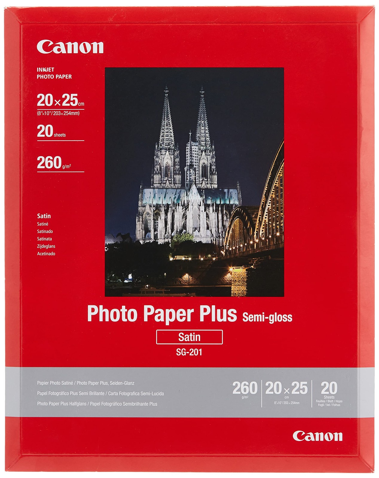 Canon SG201 Semi Gloss Photo Paper 20 Sheets 1 1 3690₽