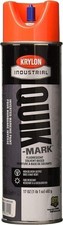 Krylon Industrial Quik-Mark WB Inverted Marking Paint Flourescent Orange 12 Pack