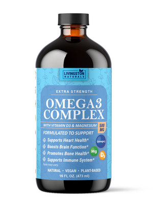 Omega 3 Complex By Livingston Natural Herbal Labs, Plant-Based Foods, 16 oz