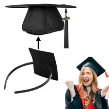 Graduation Cap Headband for Women, Firm Anti-fall HairBand for Graduation Hat...