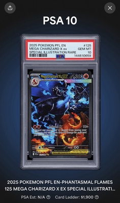 #ad PSA 10 Mega Charizard x Ex Special Illustration Rare Pokemon Card 125 094 $2000.00