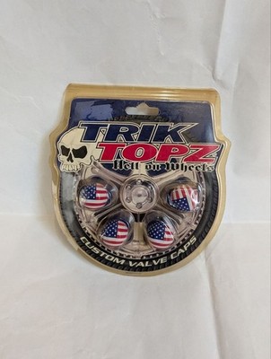 Ventilkappen Trik Topz Fahrrad Schrader (2 Paar) Flagge USA