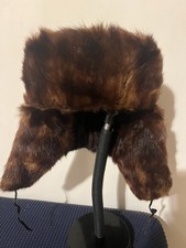 Brown Mink Bomber Hat