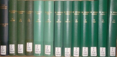 The American Scholar: a quarterly for the Independent Thinker (CONVOLUTE/ KONVOL