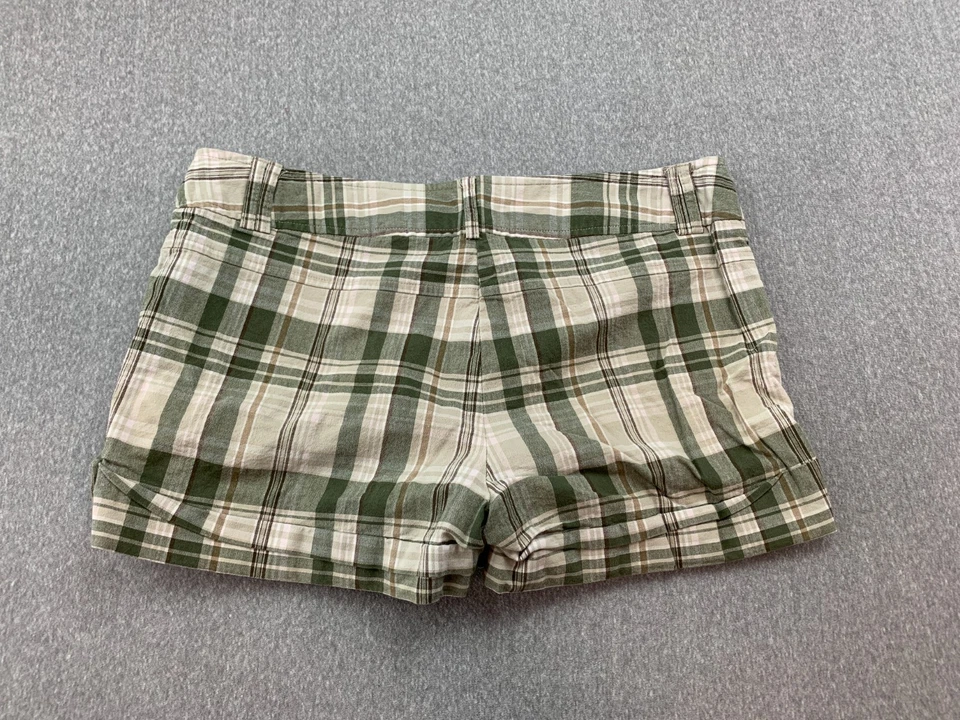 Pantalones Cortos Tracy Evans Roll Tab Puño Mujer Talla 11 Verde Beige A Cuadros 3 pulgadas Entrepierna Foto 2 de 4