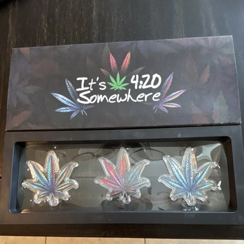 Captain's Chest Bullion Silver Leaf Shaped Rounds Set of 3 Collectible Coins