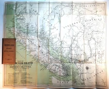 T N HIBBEN / MAP OF VANCOUVER ISLAND AND ADJACENT MAINLAND OF BRITISH COLUMBIA