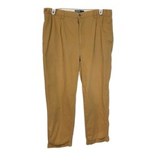 Vintage Ralph Lauren USA Made Chino Pants Men  s 40x32 Act 36x30 Pleated Khaki