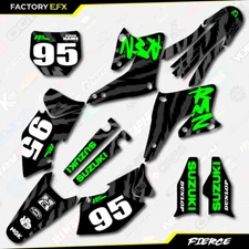 Black Green Fierce Racing Graphics Kit fits 04-06 Suzuki RMZ250 Sticker RMZ 250