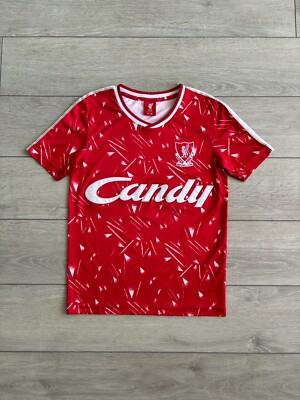 Liverpool 1989 1990 Candy Football Shirt Soccer Jersey