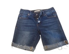 Girls MUDD Adjustable Waist Blue Jean Shorts - Bermuda Style - Size 10