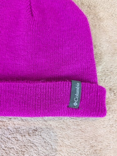 Columbia Beanie Hat Cap Fold Over Size O/S Stretch Youth Kids Girls Pink - Picture 2 of 7