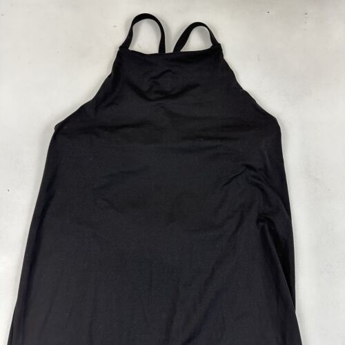 Patagonia Black Sliding Rock Dress Strappy Back Shelf Bra Size S High Neck - Picture 7 of 13