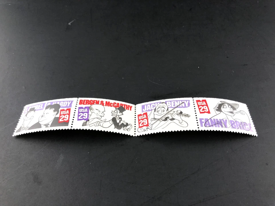 1991 Comedians by Hirschfeld 29 Cent 29c Stamp Block of 4 Scott #2562-2566 - Image 2 of 4