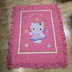 Hello Kitty Baby Crib Quilt "Biervenido Bebe" (Welcome Baby) Spanish Pink
