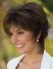 100% Human Hair Short Fluffy Straight Cut Chic Pixie Layered Wig Women Soft