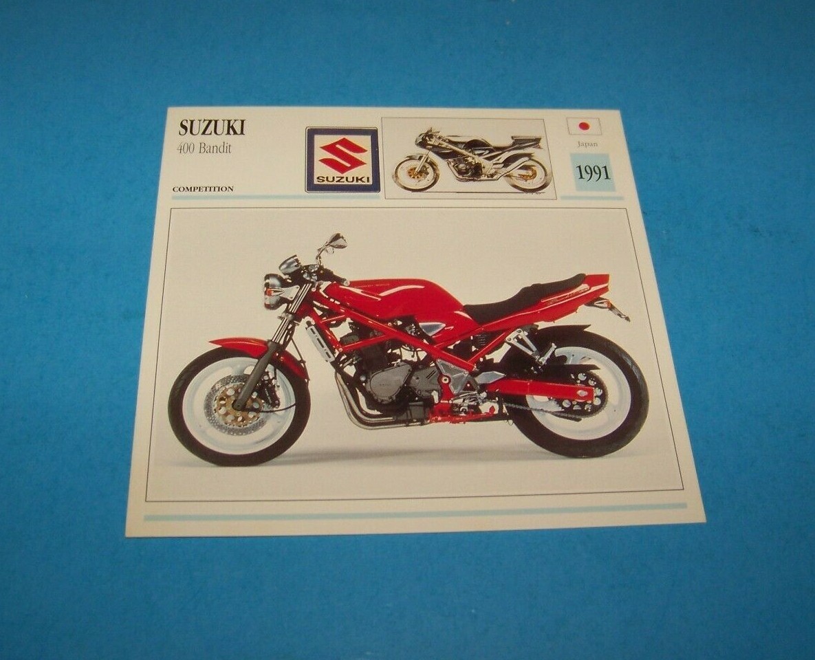 Suzuki Bandit 400 1991 Japan Motorcycle Photo Information Card