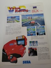 Flyer SEGA VIRTUA RACING Arcade Video Game advertisement original see pic image