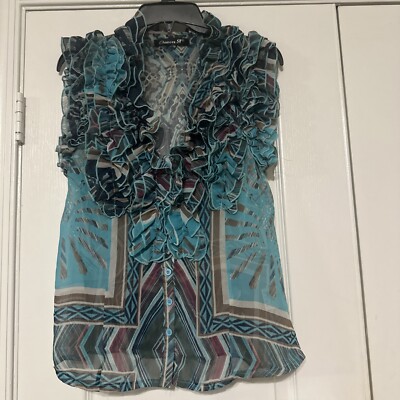 CHANCES R Beautifully Accented Layered Top NWOT LARGE | eBay