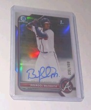 2022 Bowman Chrome Brandol Mezquita Refractor 1st Prospect Auto /499 Braves