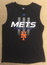 NEW YORK METS Youth Sleeveless T-Shirt Size Large 14/16 Adidas cotton