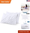 2 Pack Bed Bug Proof Zippered Pillow Encasement Waterproof Utopia Bedding