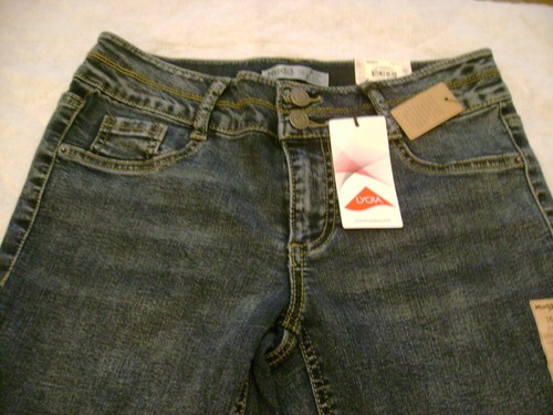 MUDD Girls Mid Rise Jean Leggings FLX Stretch Size 16 Lycra NEW Adjustable Waist - Picture 2 of 6