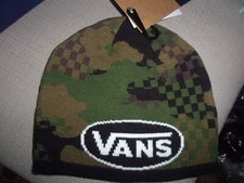 Vans Youth Green Camo Reversible Warm Winter Beanie Hat