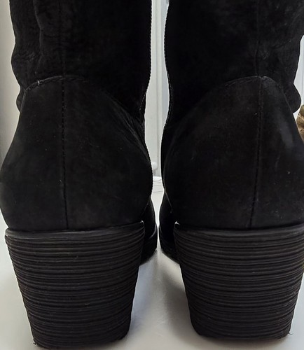Dansko Cassy Wedge Suede Boot Black Leather Womens EU 40 US 9.5 - Picture 4 of 6