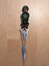 Dagger with Skeletal Soldier Machine Gun Bullet Belt Hilt